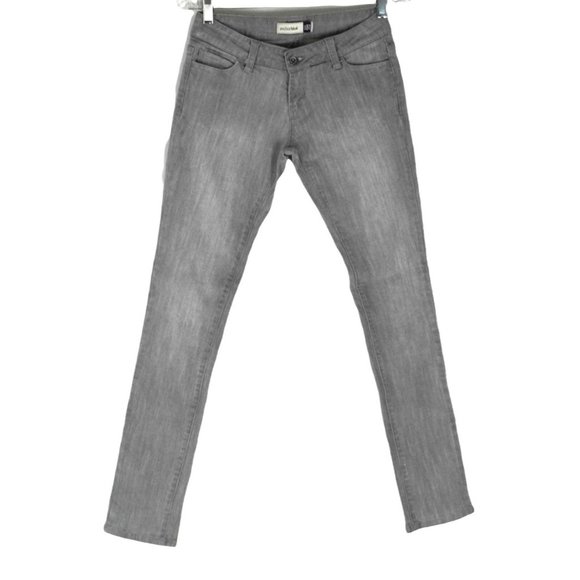 Anchor Blue Jeans Juniors Size 3 Gray Stretch Super Skinny Iris Low Rise - Picture 4 of 9
